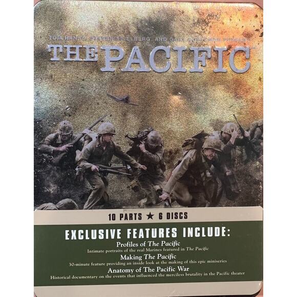 The Pacific NEW HBO Series DVD Set Collector's Tin with 6 Discs WWII History - Picture 1 of 2
